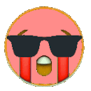 Cool Party Crying Blood Intensifies emoji
