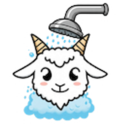 Goat Shower Time emoji