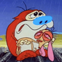 Sad Raining Ren Stimpy emoji