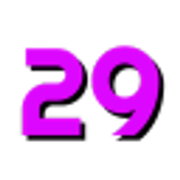 Number 29 Bright Purple emoji
