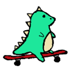 Dino Skate emoji