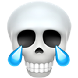 Skull Cry Laugh emoji