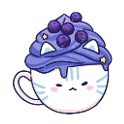 Cat Coffee Blueberry emoji