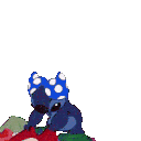 Mushroom Hat Blue Snail emoji