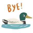Duckflip Bye emoji