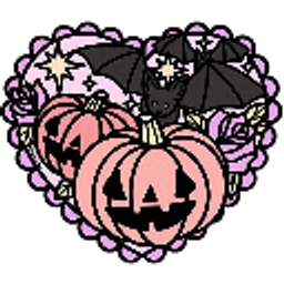 Spooky Pumpkin Bat emoji