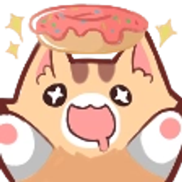 Cat Donut Head Stars emoji