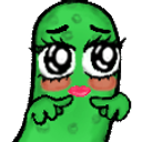 Pickle Shy emoji