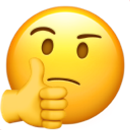 Thinking Face Thumbsup emoji