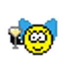 Toast Champagne Girl emoji