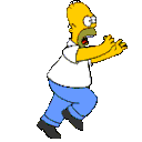 Running Homer Simpson emoji