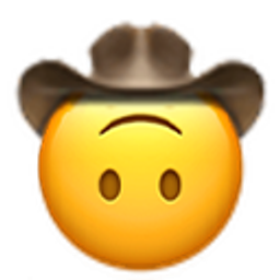 Cowboy Upsidedown emoji