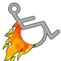 Flaming Wheelchair emoji