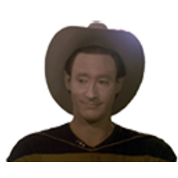 Data In Cowboy Hat Star Trek Tng emoji