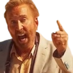 Nick Cage Making A Point emoji