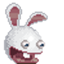 Rabbit Rainbow Laser emoji