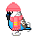 Ice Skating Bird Pink emoji