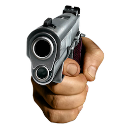 Gun Pointing Left emoji