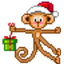 Xmas Monkey emoji