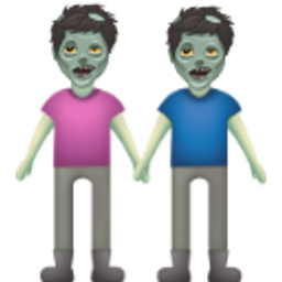 Two Zombies Holding Hands emoji