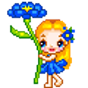 Flower Girl Blue emoji