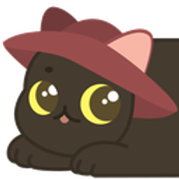 Black Cat Pink Hat Curious emoji