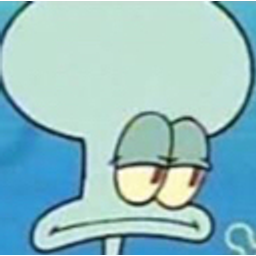 Squidward Bored Eyelids emoji