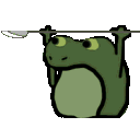 Frog Upside Down Eyes emoji