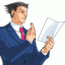 Phoenix Wright Taps Paper emoji
