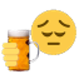 Pensive Beer emoji