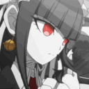 Anime Girl Plotting Red Eyes emoji