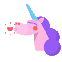 Unicorn Kiss emoji