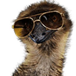 Emu Cool emoji