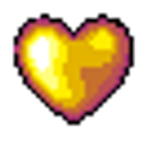 Gold Heart emoji