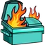 Dumpster Fire Reddit emoji