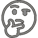 Neon Think emoji