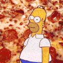 Homer Disappear Into Pizza emoji