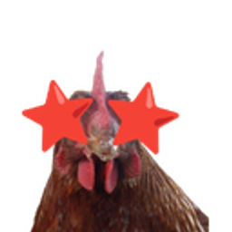 Chicken Star Struck emoji