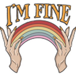 Imfinerainbow emoji
