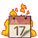Calendar Fire Fine emoji