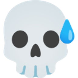 Skull Sweat emoji