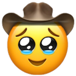 Holding Back Tears Cowboy emoji