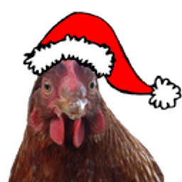 Chicken Christmas emoji