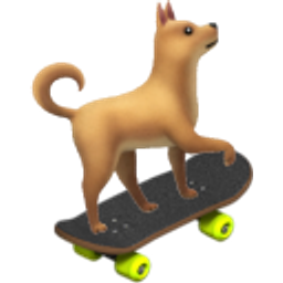 Skateboard Dog emoji