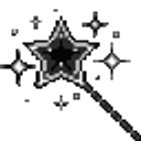 Sparklewand Black emoji