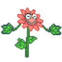 Waving Flower emoji