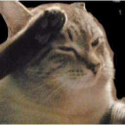 Cat Paw Face Block emoji