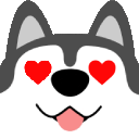 Husky Hearts emoji