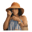Woman Hat Shush emoji