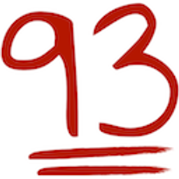 Red Numbers 93 emoji